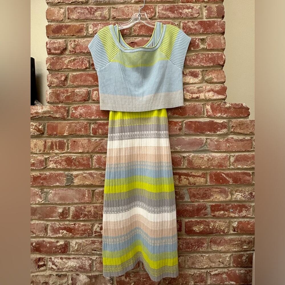 Anthropologie Daily Practice XL Knit Ribbed Stripe Sweater Dress 2pc NWT‎ - Picture 3 of 16